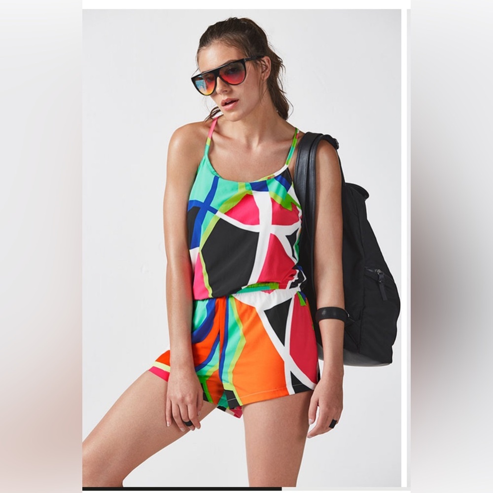 Fabletics Neema Romper In Popsicle Print Size M - image 1